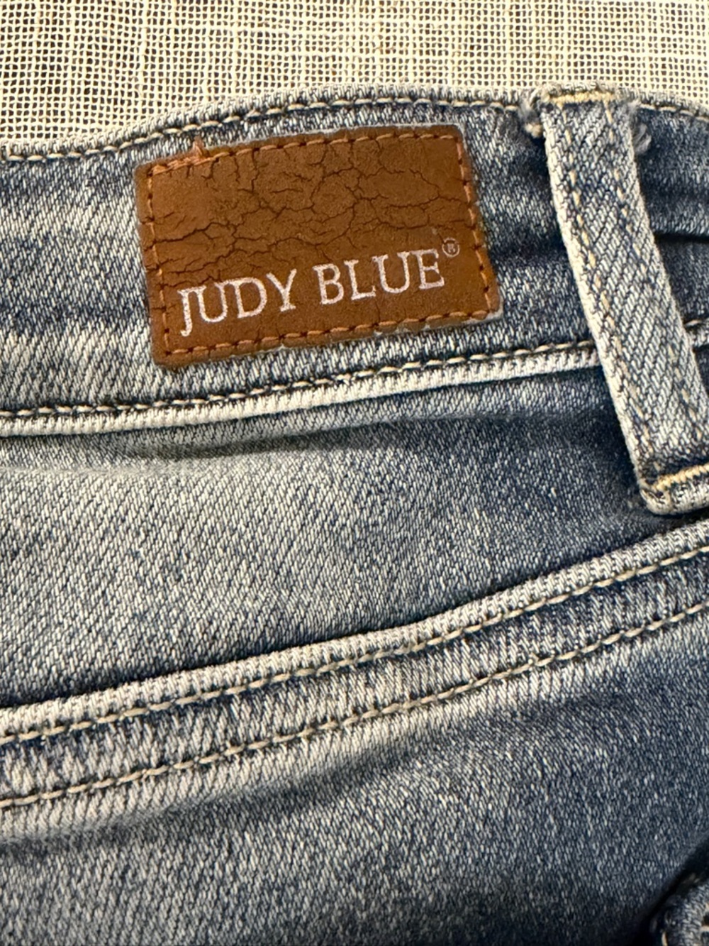 Judy Blue Straight Leg Jeans Women Size 5/27 Distressed Raw Hem Stretch Denim - Picture 9 of 12